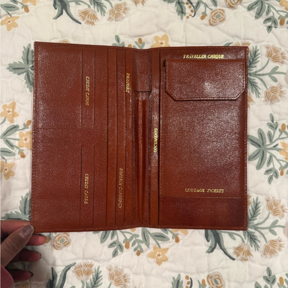 Brown Leather Travel Wallet